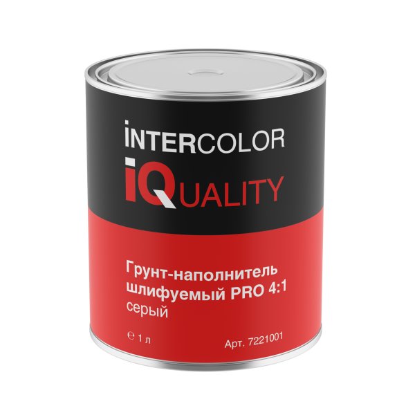IQ Грунт-наполнитель шлифуемый PRO 4:1 серый (1 л)