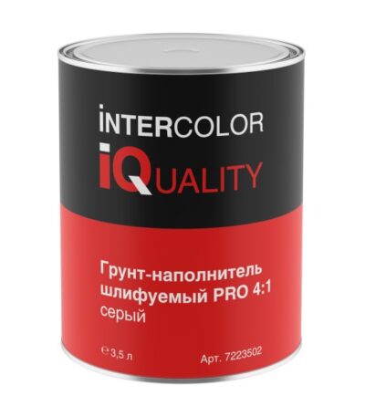 IQ Грунт-наполнитель шлифуемый PRO 4:1 серый (3,5 л)