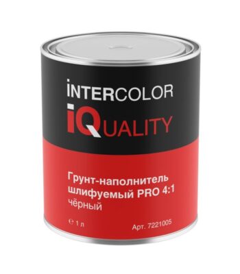 IQ Грунт-наполнитель шлифуемый PRO 4:1 черный (1 л)