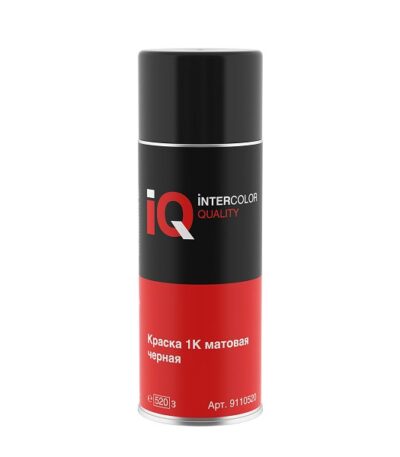 IQ Краска 1К черная матовая в аэрозоле, 520 мл