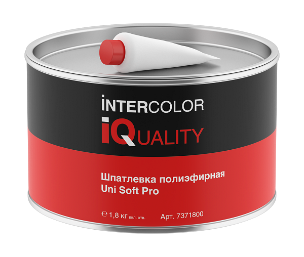 IQ Шпатлевка полиэфирная Uni Soft Pro с отвердителем (1,8 кг)