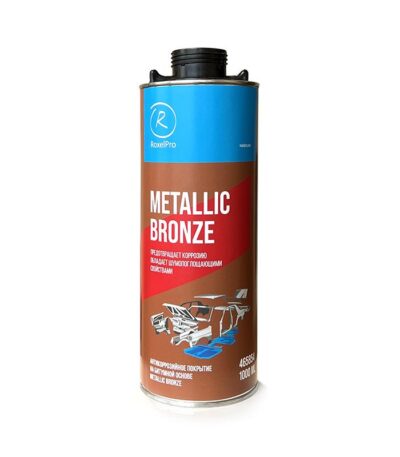 RoxelPro Антикоррозийное покрытие ROXONE Metallic Bronze на битумной основе, бронзовое, 1 л