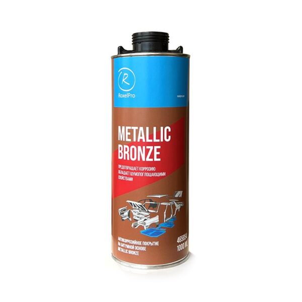 RoxelPro Антикоррозийное покрытие ROXONE Metallic Bronze на битумной основе, бронзовое, 1 л